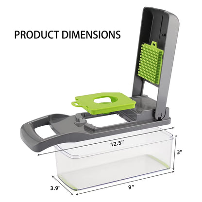 Vegetable Chopper, 17 in 1 Multi-Function Food Chopper, Professional Kitchen Gadget with Container
