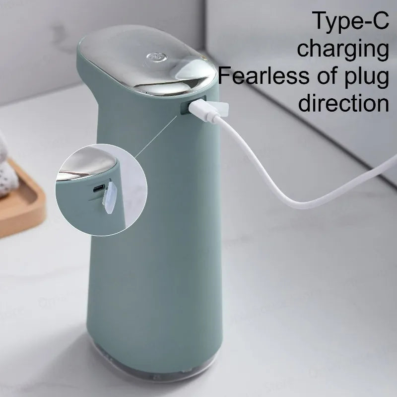 Foam Liquid Soap Dispenser Touchless 450ML USB Rechargeable Portable Touchless Automatic Foaming for Bathroom Kitchen